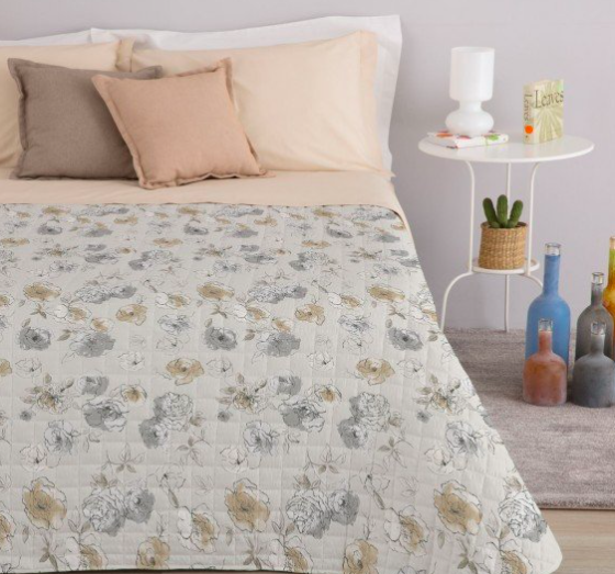 Flowered Bedspread 255x255cm 